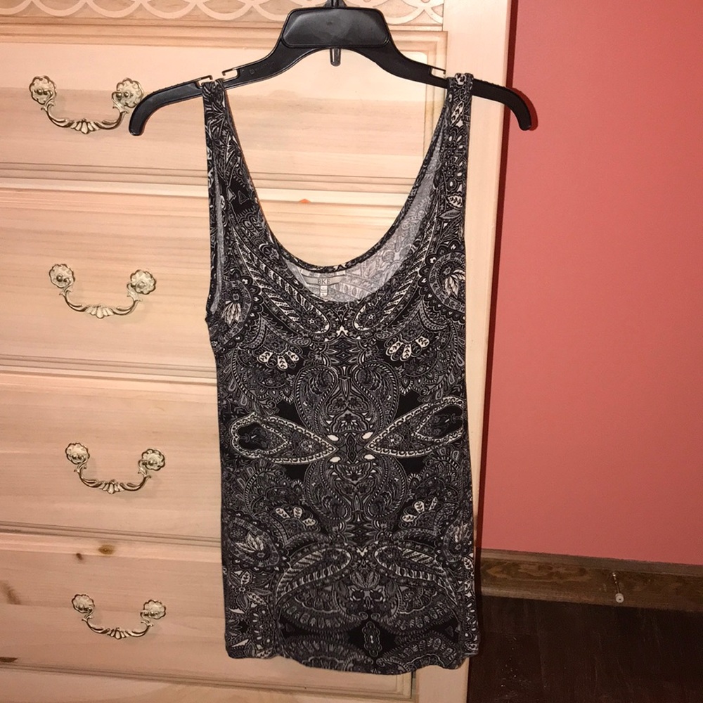 BKE Black & White Tank Top